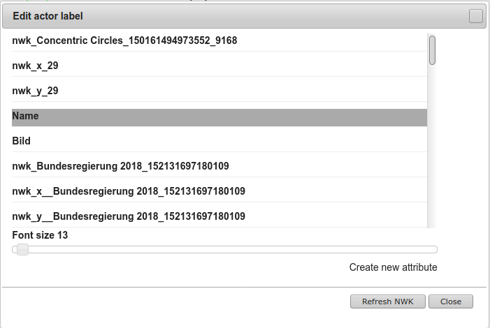 Visualization: actor label